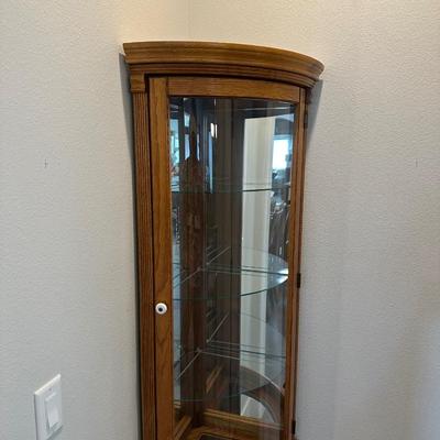 CORNER LIGHTED CURIO CABINET