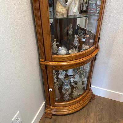 CORNER LIGHTED CURIO CABINET