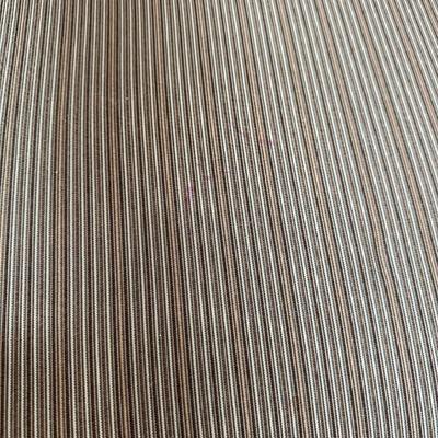 Pair of Contemporary Wood Frame Armchairs with Striped Upholstery