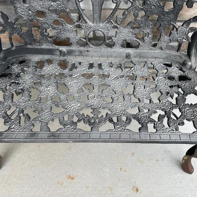 CAST IRON PATIO BENCH