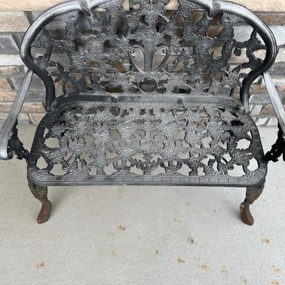CAST IRON PATIO BENCH