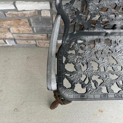 CAST IRON PATIO BENCH