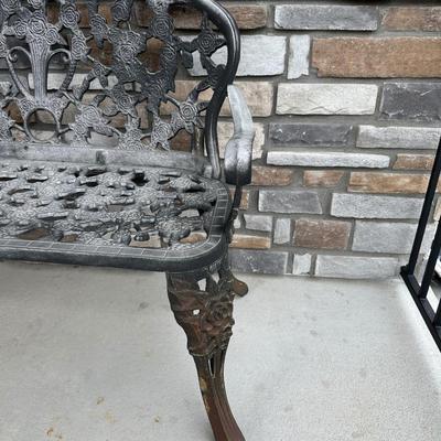 CAST IRON PATIO BENCH