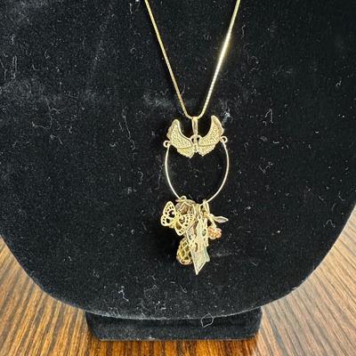 BEAUTIFUL 14K NECKLACE WITH CHARMS
