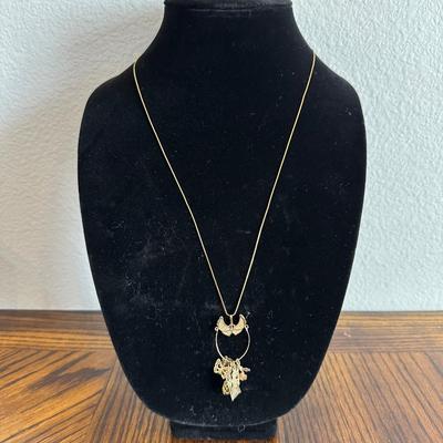 BEAUTIFUL 14K NECKLACE WITH CHARMS