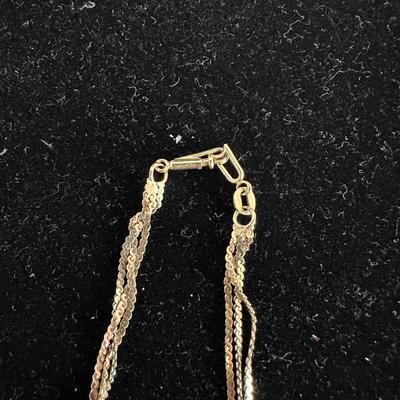 LOVELY 14K 3 STRAND NECKLACE