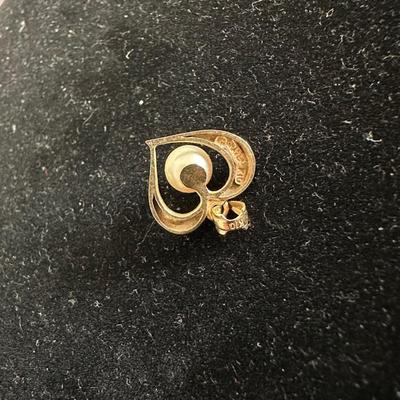 PRETTY HEART PENDANT STAMPED K10