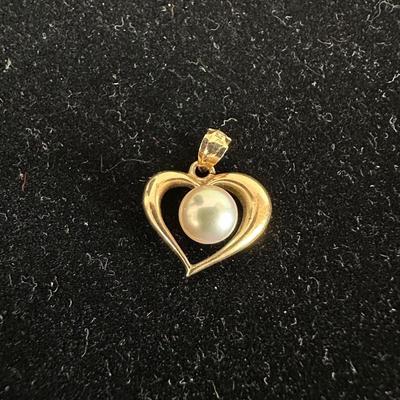PRETTY HEART PENDANT STAMPED K10