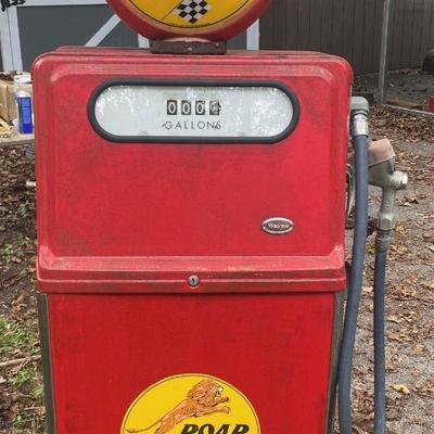 Roar with Gilmore Wayne Gas Station Pump Garage Man Cave Decor