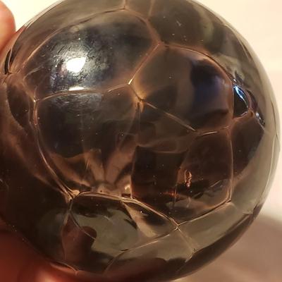 Hand-blown Glass Vase , Ornaments and Amber Colored Candlesticks (LR-KD)