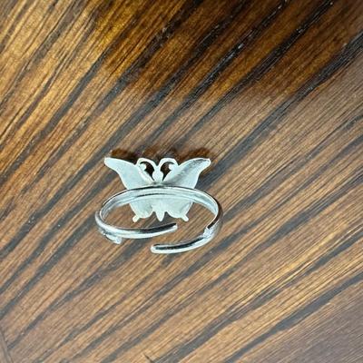 CUTE 925 BUTTERFLY RING AND PIN AND 925 COLLAR NECKLACE
