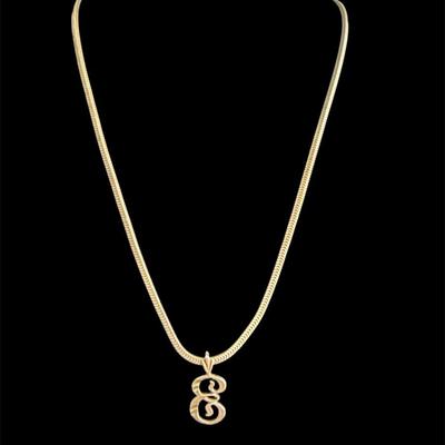Sale Photo Thumbnail #120: 17” Length 
E Pendant: 1” Length  1/2” width