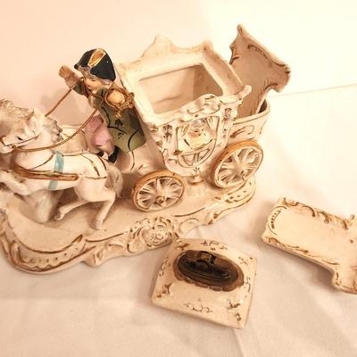 Lot #5 1950's Coach and Horse Table Top Cigarette Lighter with Ashtrays