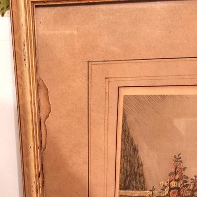 Lot #6 Courcelles 1920's print "In Repose" - pencil signed - Framed