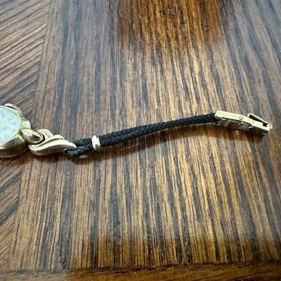 12K GOLD FILLED PENDANT AND 14K GOLD FILLED LADY ELGIN WATCH AND NECKLACE