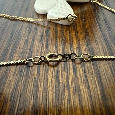 12K GOLD FILLED PENDANT AND 14K GOLD FILLED LADY ELGIN WATCH AND NECKLACE