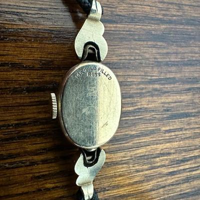 12K GOLD FILLED PENDANT AND 14K GOLD FILLED LADY ELGIN WATCH AND NECKLACE