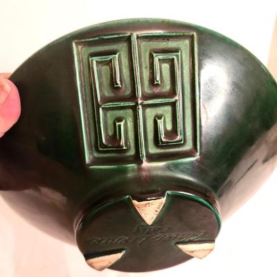 Lot #12 MCM Claire Lerner signed Pottery Bowl