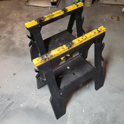 Two Plastic Sawhorses (W-EL)