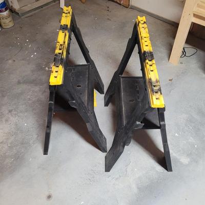 Two Plastic Sawhorses (W-EL)