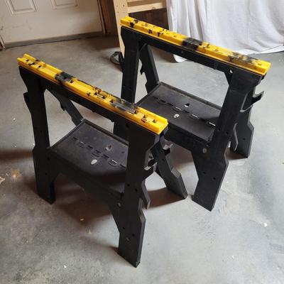Two Plastic Sawhorses (W-EL)