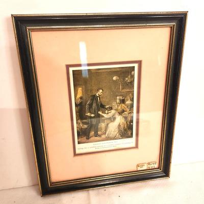 Lot #14 "Lincoln's Last Official Act" - framed print