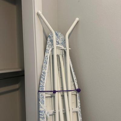 IRON, IRONING BOARD WITH PRESSING SLEEVES