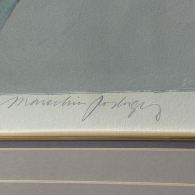 Manuel Rodriguez Jr. Sculpted Abstract Monoprint Painting Signed 1 Of 1 (see details)