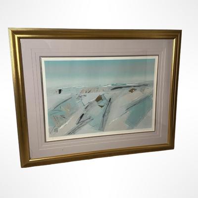 Manuel Rodriguez Jr. Sculpted Abstract Monoprint Painting Signed 1 Of 1 (see details)