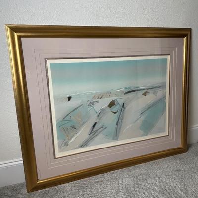 Manuel Rodriguez Jr. Sculpted Abstract Monoprint Painting Signed 1 Of 1 (see details)