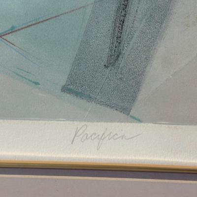 Manuel Rodriguez Jr. Sculpted Abstract Monoprint Painting Signed 1 Of 1 (see details)
