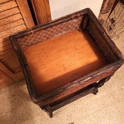 Lot #19 Victorian Rattan Sewing/Work Box