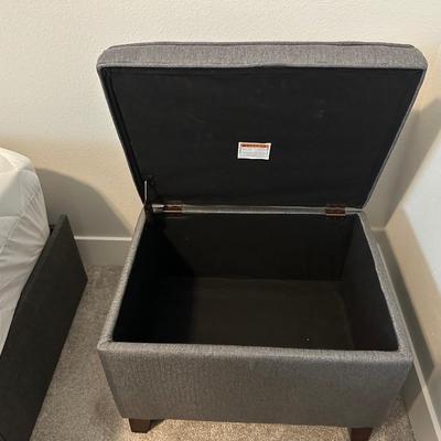 STORAGE OTTOMAN AND LAMP