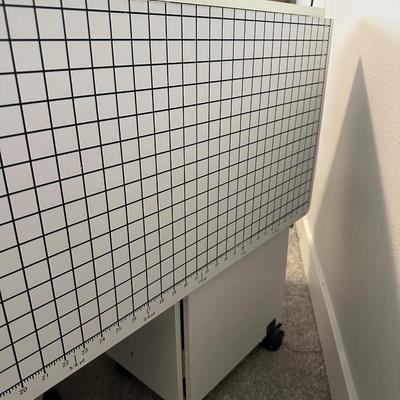 SEWING/CUTTING TABLE WITH CHAIR AND LAMP