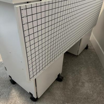 SEWING/CUTTING TABLE WITH CHAIR AND LAMP