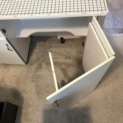 SEWING/CUTTING TABLE WITH CHAIR AND LAMP