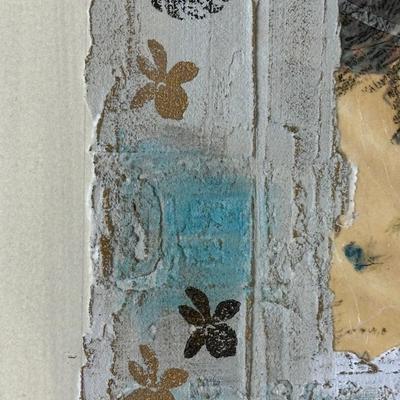 Framed Original Mixed Media Artwork “Flower II” by Annabel Hewitt