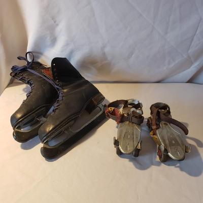 Canadian Rocket Ice Skates & Sears Metal Roller Skates (LR-KD)