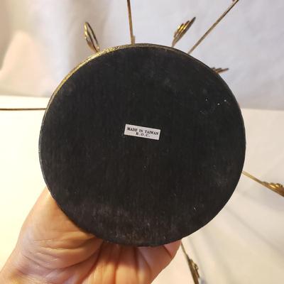 Ceramic Candle Holders-Lefton, Metal Card Holder and NIB Paper Products (LR-KD)