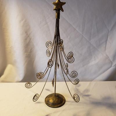Ceramic Candle Holders-Lefton, Metal Card Holder and NIB Paper Products (LR-KD)