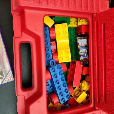Mixed Lot of Lego Blocks and Figures, Basic Tote, 6247,6351, not sure if any are complete sets