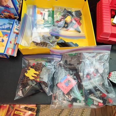 Mixed Lot of Lego Blocks and Figures, Basic Tote, 6247,6351, not sure if any are complete sets