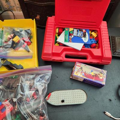 Mixed Lot of Lego Blocks and Figures, Basic Tote, 6247,6351, not sure if any are complete sets