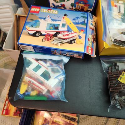 Mixed Lot of Lego Blocks and Figures, Basic Tote, 6247,6351, not sure if any are complete sets