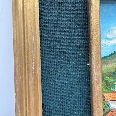 Pair of Framed Honduran Village Scene Oil Paintings on Board