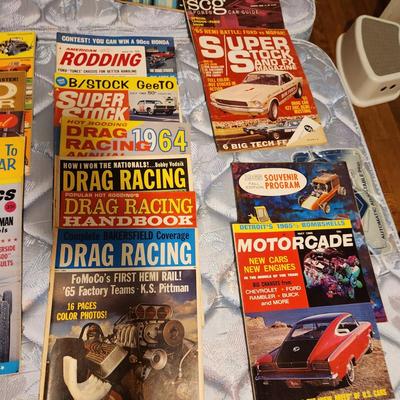Lot of 1960's Vintage Car Magazines Car Life, Auto Sports, Rod Builder, Rodding, Super Stock, Drag racing, Motorcade, 1964 Fall Auto...