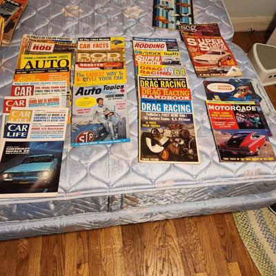 Lot of 1960's Vintage Car Magazines Car Life, Auto Sports, Rod Builder, Rodding, Super Stock, Drag racing, Motorcade, 1964 Fall Auto...