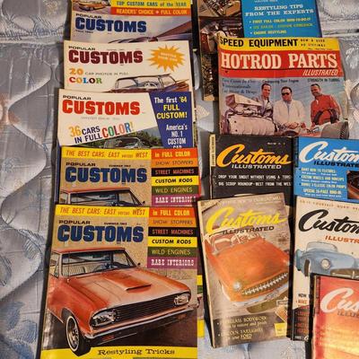 Lot of Car Magazines 1960's Customs Cars Hot rod Parts