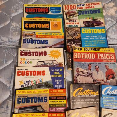 Lot of Car Magazines 1960's Customs Cars Hot rod Parts