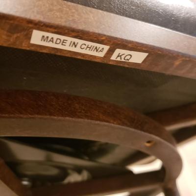 Four Wood and Metal Bar Stools (K-KD)